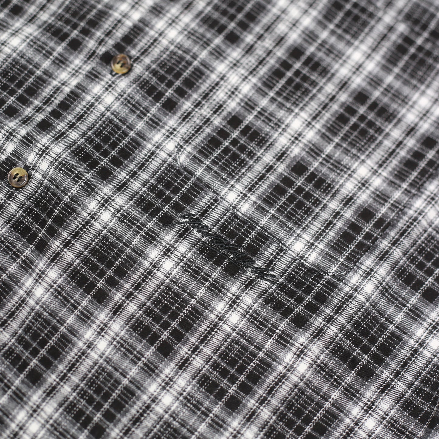 Faded Plaid Shirt (White)