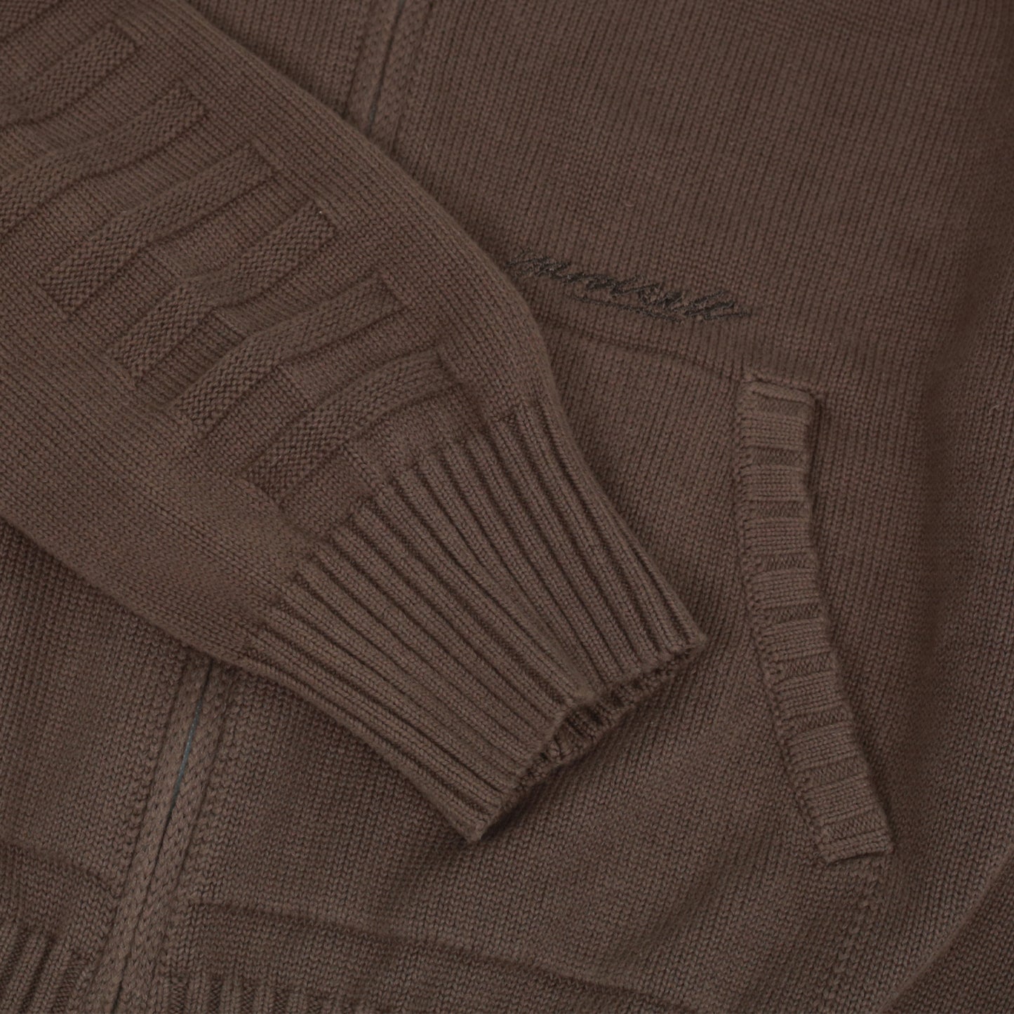 Faldo Knitted Full-Zip (Brown)