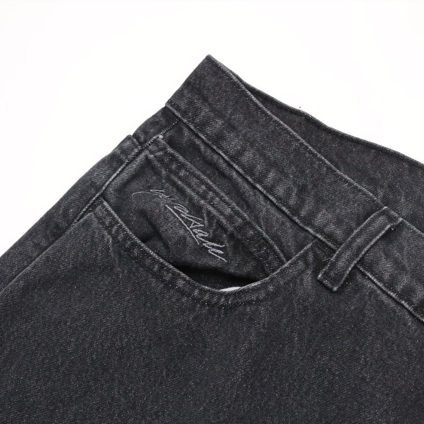 Slub Stain Phantasy Jeans (Black)