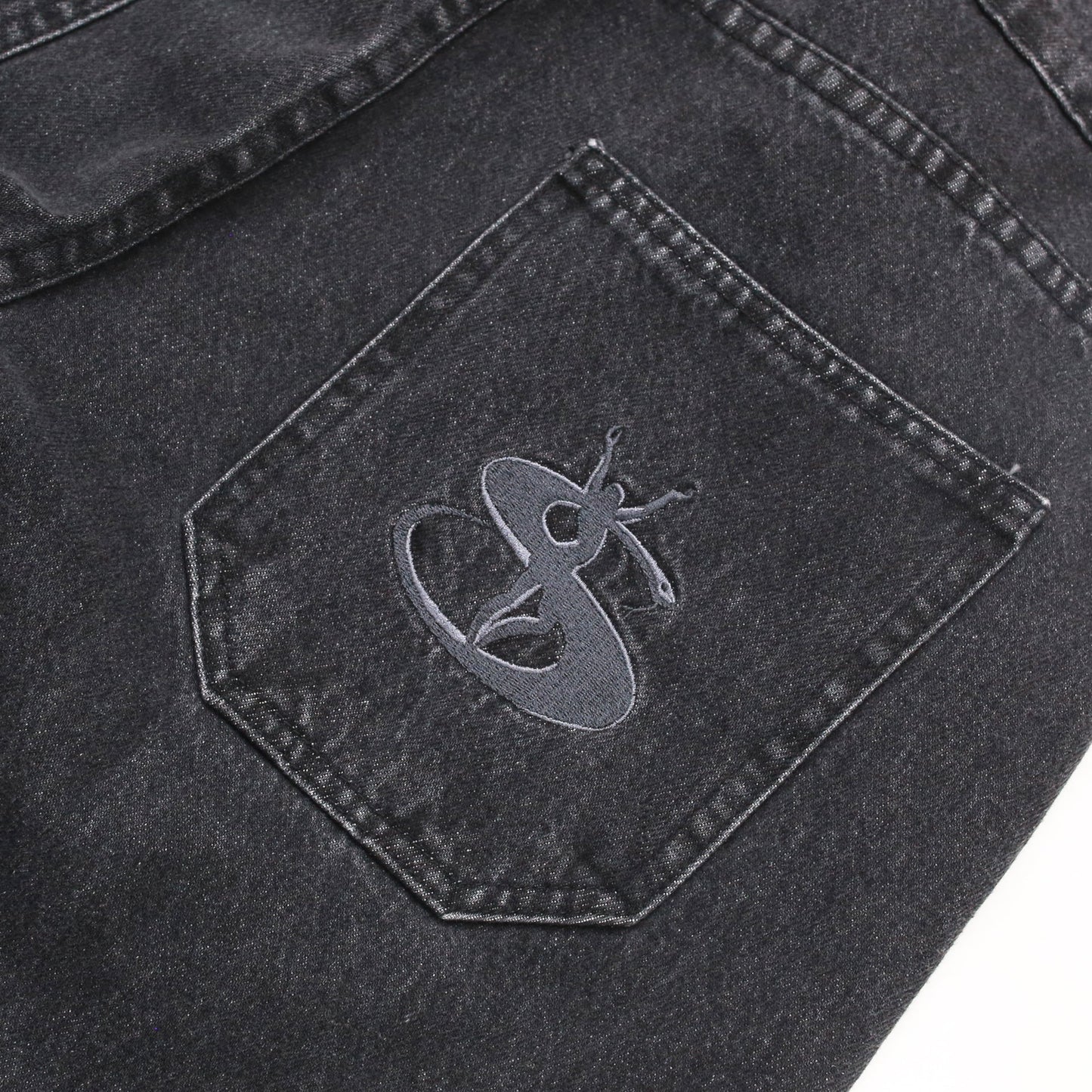 Slub Stain Phantasy Jeans (Black)