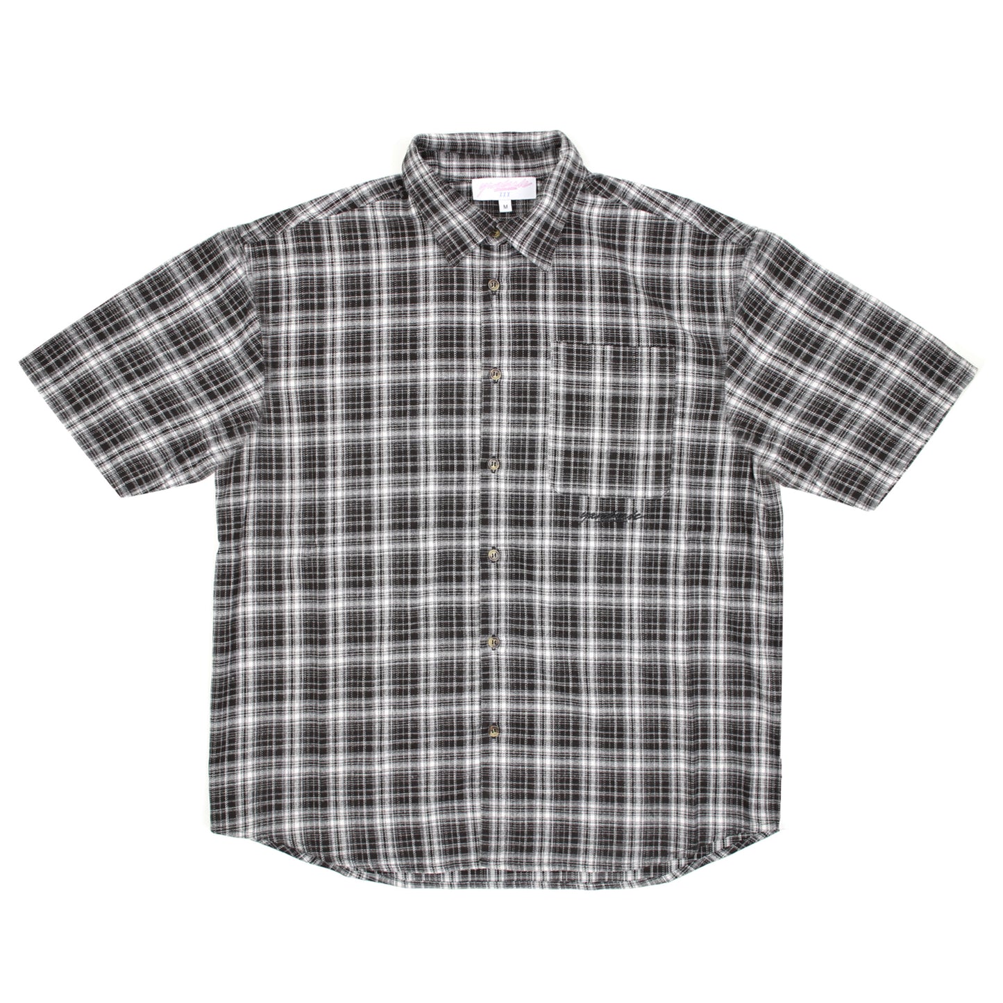 Faded Plaid Shirt (White)