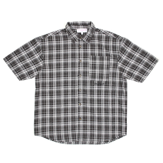 Faded Plaid Shirt (White)