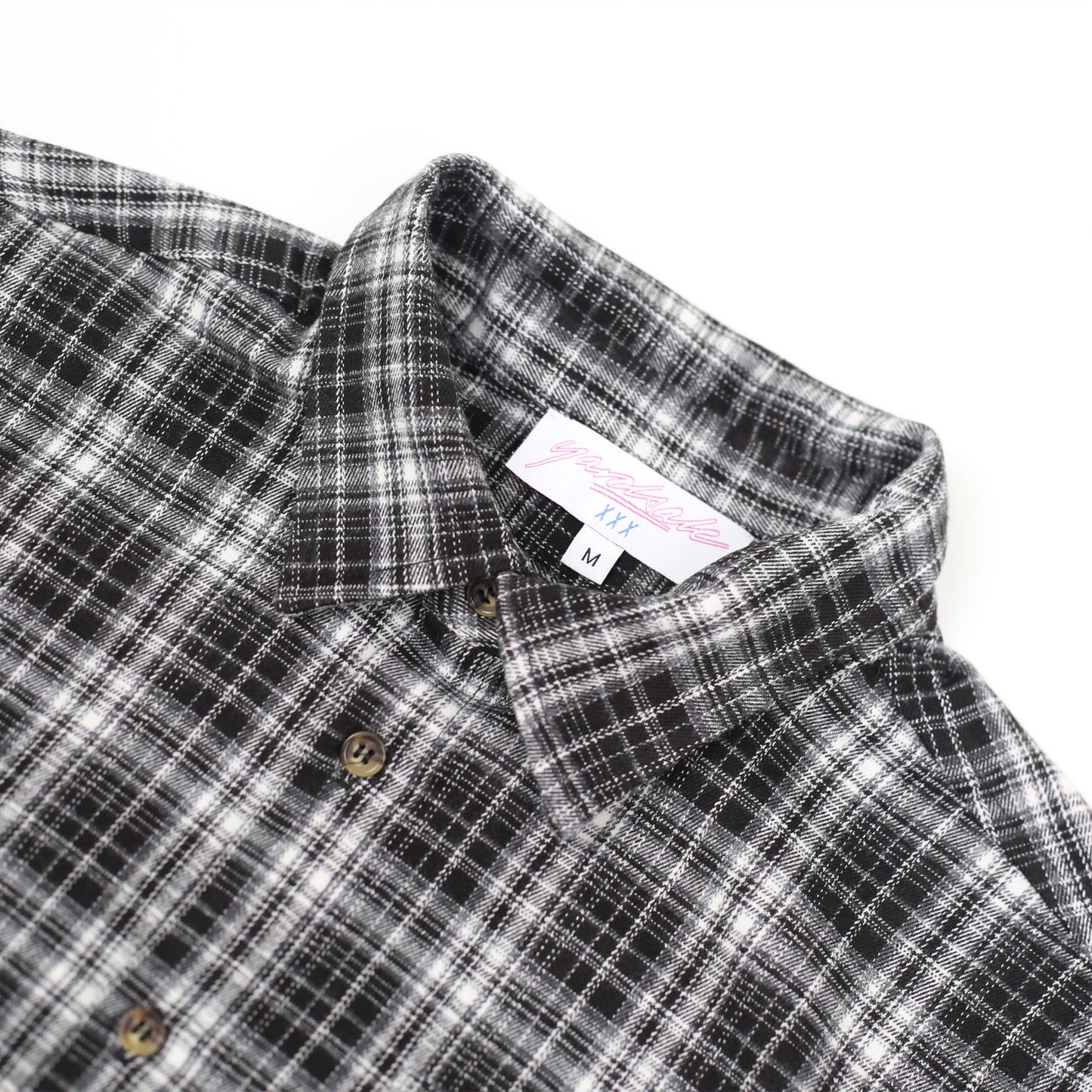 Faded Plaid Shirt (White)